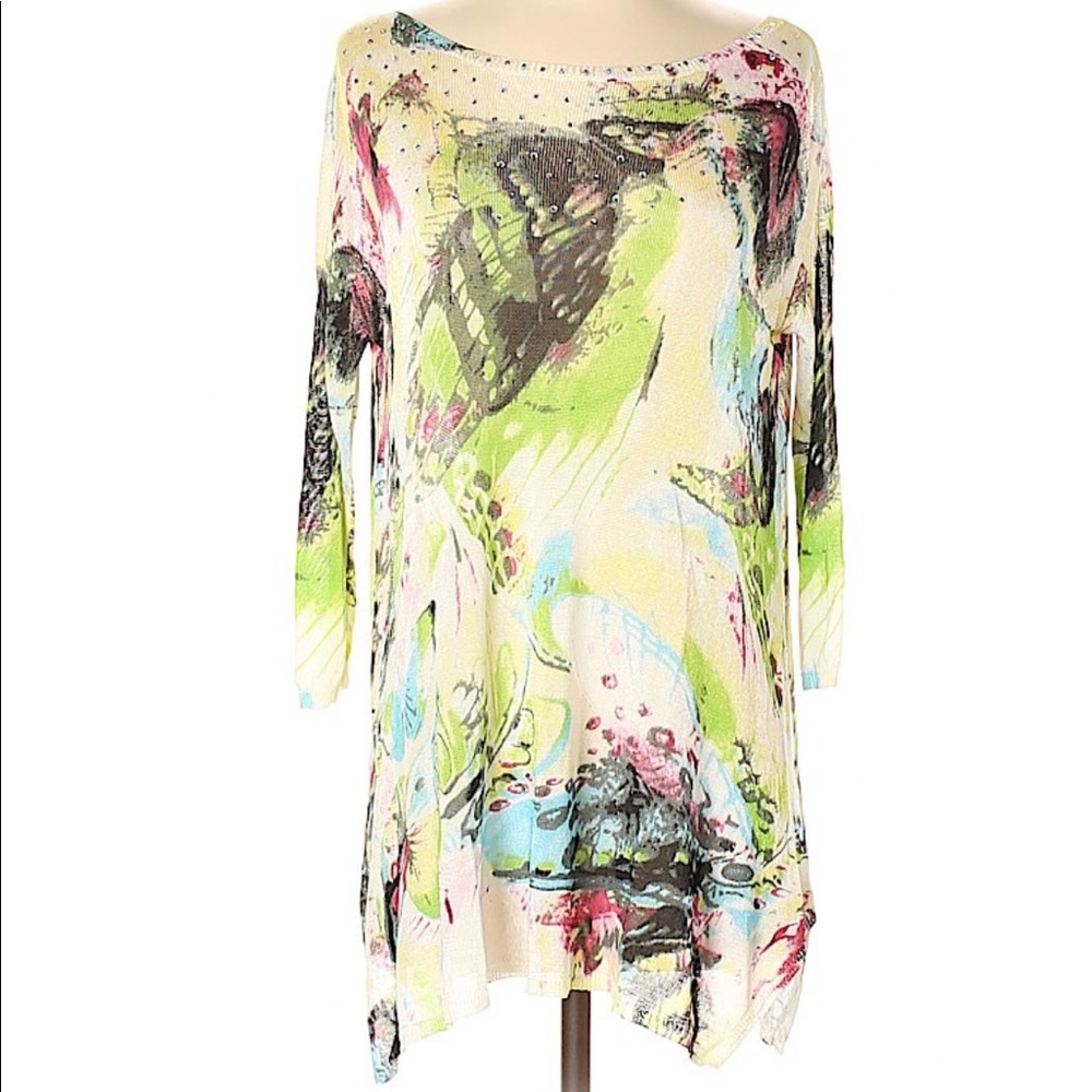 Gorgeous Butterfly and Bling Light Sweater